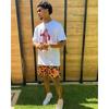 Shorts de Basquete Estilo Americano da Moda Comprimento do Joelho Secagem Rápida Shorts Esportivos Masculino Verão Solto Casual Estampa de Leopardo Shorts de Quarto