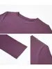 K2961 Camiseta de algodão modal com gola redonda, corte reto e efeito emagrecedor, de manga longa para mulheres, adequada para primavera, outono e inverno