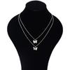 Fuente Douyin Kuaishou Celebridad de Internet Collar de Mariposa Collar Acero Inoxidable Cadena Clavicular Collar Venta al por Mayor No se Desvanece
