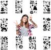 10 novas séries transfronteiriças em preto e branco, humor sombrio, tatuagem decorativa para braço, bochecha, transferência de água, adesivos à prova d'água