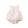 Verano Bebé Manga Volante Ropa Super Linda Mameluco Dibujo Animado Conejo Liebre Dulce Niña Luna Llena Ropa de Salida