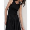 Vestido de Malha sem Mangas Slim da Primavera Francesa Primavera e Verão Ponto Tricô Vestido Longo Feminino 2024 Novo
