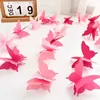 Decoraciones de mariposas de papel 3D para bodas, fiestas festivas, tiras largas de caracteres de doble felicidad, cortinas de origami y adornos colgantes para habitaciones de boda.