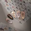 Cyansea Populares Transfronterizos Europeos y Americanos Estampado de Leopardo Pegatinas para Uñas Cruzadas DIY Teléfono Móvil Ccd Pegatinas Decorativas con Adhesivo Posterior