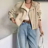 Nueva Chaqueta de Trabajo Casual Suelta de Cuello Alto Corta para Mujer Petite 2026 con un Toque de Alta Gama y Elegancia