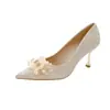 316-A232 Zapatos de boda, adecuados tanto para Xiuhe como para vestidos de novia, zapatos de novia de tacón alto talla pequeña, zapatos para vestido de dama de honor, zapatos de vestir talla grande