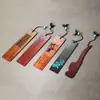 Marcadores de Livro de Madeira com Logo Personalizado, Estilo Chinês, Pintura Colorida de Alto Padrão, Artesanato com Madrepérola Incrustada, Artesanato Único, Feito Sob Medida