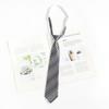 Plaid de Rayas Grises Corbata Perezosa Sin Nudo Estilo Universitario Japonés Retro Corbata Accesorios para Camisa Uniforme Académico Femenino Corbata de Moño Hombres
