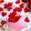 Decoración tejida en forma de corazón para el Día de San Valentín Colgante hecho a mano DIY Adorno Arreglo para lugar de propuesta de matrimonio