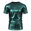 Camiseta de manga corta con cuello redondo para hombre, nueva llegada de verano 2024, para fiestas y escenarios.