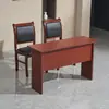 Mesa de Conferência Retangular Longa de Madeira com Acabamento em Pintura, Conjunto de Mesa e Cadeiras de Conferência para Duas Pessoas, Mesa de Treinamento, Mesa de Escritório Sem Itens Adicionais