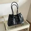 Elegante Bolso Plegado de Lunares para Mujer, Nuevo y Moderno 2026, Bolso de Hombro de Gran Capacidad para el Trabajo, Bolso de Mano