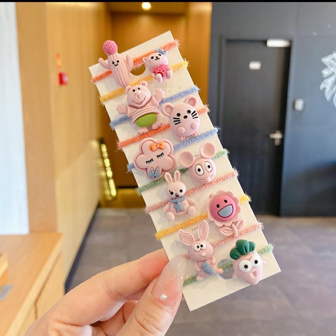 毛绒拇指圈卡通皮筋