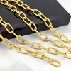 Corrente Feita à Mão de Aço Titânio 18K Color-Preserving, Acessórios Dourados para Montar Colares e Pulseiras DIY, Correntes Trançadas de Vários Estilos para Atacado