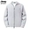 Suéter masculino casual com meio zíper, de tricô, versátil e moderno, para outono e inverno de 2026, confortável, respirável e quente.