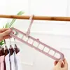 Armario Perchero de Ropa de Nueve Agujeros y Múltiples Agujeros Hogareño Mágico Multifuncional Plegable Almacenamiento de Balcón Perchero para Pantalones Secado en Dormitorio