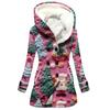 Casaco trench coat feminino Amazon transfronteiriço 2023 novo inverno com forro de fleece estilo europeu e americano casaco com capuz de Natal atacado