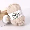 Bola de Lã de Algodão Leite Colorida Infantil Fofa para Bebê Iniciante Tricô Cachecol Material de Boneca Arte de Tricô à Mão DIY