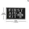 Patche de Velcro Bordado Kit de Primeiros Socorros Gato Preto Kit de Emergência Patche de Moral Patche Tático para Exterior