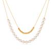 Collar de Cadena de Joyería de Nicho de Lujo Ligero de Moda de Alta Gama Simple Elegante Versátil Acero Inoxidable Collar de Perlas para Mujer