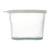 Tazón Pequeño de Vidrio Transparente con Tapa Grado Alimenticio Frascos Sellados para Pepinillos Caja de Vidrio para Conservar Frescura Plato Pequeño para Refrigerador Caja para Porcionar Kimchi