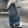 Pantalones de niño para primavera y otoño 2026 modelo nuevo, jeans elegantes de pierna recta ancha para niños grandes de otoño