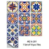 Estilo Bohemio Colorido Patrón Geométrico Adhesivo para Azulejo Cerámico Cocina Sala de Estar Embellecimiento de Pared Adhesivo de Pared Decorativo Impermeable Autoadhesivo