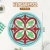 Tapete de Tigela Doméstico em Formato de Flor Retro Tapete de Isolamento Estilo Europeu para Mesa de Jantar Tapete Anti-queimadura para Panela Tapete de Prato de Cerâmica Anti-atrito para Mesa