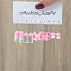 Moda nueva fresca y dulce resina simulación comida donas botanas paleta pendientes luminosos traje de varias piezas