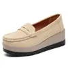 Otoño 2024 Nuevos Zapatos de Madre de Gamuza Ligeros Cómodos Zapatos de Plataforma con Cuña Casuales para Mujer Zapatos de una Sola Capa que Aumentan la Altura