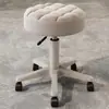 Taburete Giratorio con Respaldo Elevable para Salón de Belleza Silla de Barra Silla de Maquillaje Silla para el Hogar Barbería Silla para Uñas Peluquería