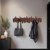 Colgador de Llaves de Piano Gancho de Pared de Madera Maciza Dormitorio Entrada Puerta de Entrada Almacenamiento Perchero sin Perforaciones