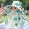 Chapéu de sol de verão com proteção solar, chapéu de sol de seda gelo, protetor solar respirável, aba larga, máscara de proteção para o pescoço, chapéu de sol infantil por atacado