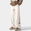 Pantalones casuales para hombre 2024 primavera rectos cintura elástica cordón sueltos casual marca Tide Juventud pierna ancha pantalones de guardia