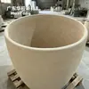 Vasos de Cimento Texturizados Artísticos para Uso Externo, Vasos de Flores GRC Resistentes às Intempéries, Floreiras de Chão Feitas Sob Medida para Shoppings e Hotéis
