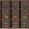 Sala de Modelos Casa de Té Estante Antiguo Juego de Té Decoración Suave Estilo Chino Nuevo Tetera Pequeña Creativa Olla de Hierro Fundido Adornos para Sala de Té