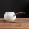 Taza de Feria de Porcelana Blanca para Uso en Casa, Divisor de Té de Cerámica, Jarra de Té, Venta al por Mayor para Sala de Té con Logo Personalizado