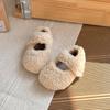 Calçados de Inverno Peludos para Meninas 2025 Novos Sapatos de Algodão com Decote para Crianças Sapatos Gorro Sapatos de Algodão Quentes com Forro de Lã para Bebês