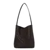 Bolso Tejido Personalizado para Mujer 2026 Nuevo Estilo Texturizado Nicho Hombro Único Versátil Cotidiano Trendy Retro Bolso Cubo
