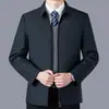 Jaqueta de Alta Qualidade 2025 Primavera e Outono Jaqueta Executiva para Pai Casual de Negócios Tops para Quadros de Meia-Idade e Idosos