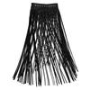 Saia de borla longa ZVZ cinto feminino cinto estilo cigano Saia decorativa ajustável feminina couro PU