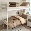 Nuevo Modelo 2026 Conjunto de Tres Piezas Color Sólido Bicolor 100% Algodón para Estudiantes, Compra Única para Dormitorio Universitario Conjunto de Seis Piezas 100% Algodón