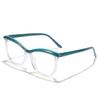 Gafas de Marco Irregular Poligonal para Lluvia Transfronterizas Anti-Luz Azul Marco de Gafas Liso Aspecto Sin Maquillaje Se Pueden Montar Lentes de Graduación