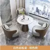 Sofá y Mesa de Café de Reunión Sencillos y Lujosos para Ocio, Recepción de Hotel, Oficina de Ventas, Balcón, Salón de Belleza y Recepción de Invitados