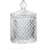 Taça de Doces Estilo Europeu Pote de Doces de Vidro Cristal Transparente com Tampa Caixa de Joias Castiçal Enfeites Presente Vidro