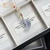 Atacado do fabricante pingentes de estrela e lua de pedra olho de gato, novos pingentes de nicho estilo chinês gelatina de lichia gelo transparente estrelas e luas sonhadoras