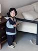 Roupa de Bebê Outono Camisa Base 2026 Novo Estilo Coreano Roupa Infantil Conjunto de Colete para Meninos Outono de Bebê