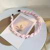 Diadema Versátil Color Caramelo Estilo Coreano, Aro para el Cabello Antideslizante Estilo Bosque, Pasador Trenzado, Accesorio para el Cabello Fresco y Dulce