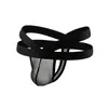 Tanga de Malla Transparente de Tiro Bajo para Hombre Sexy Doble Capa Bolsillo Cinturón Ropa Interior Transpirable Ropa Interior Venta al por Mayor Transfronteriza