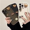 Nuevo Modelo Adecuado para Funda de Teléfono iPhone 15, Café Manzana 3D 17 Cara Sonriente Oso Bebé 16 Creativo X Funda Suave para Mujer